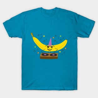 Party DJ Banana - cute fruit character T-Shirt